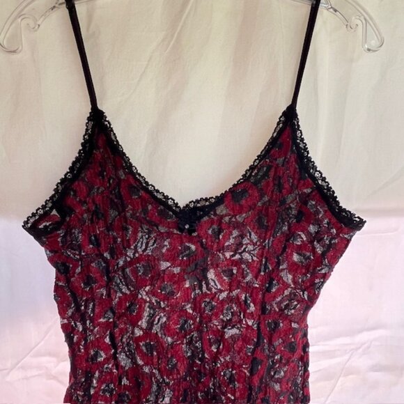 Plus Size Baby Doll Sleepware Valentine Shorty Lingerie Red and Black - Picture 1 of 13